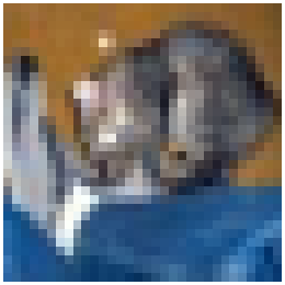 a CIFAR-10 image of a cat